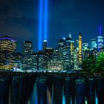 City skyline at night