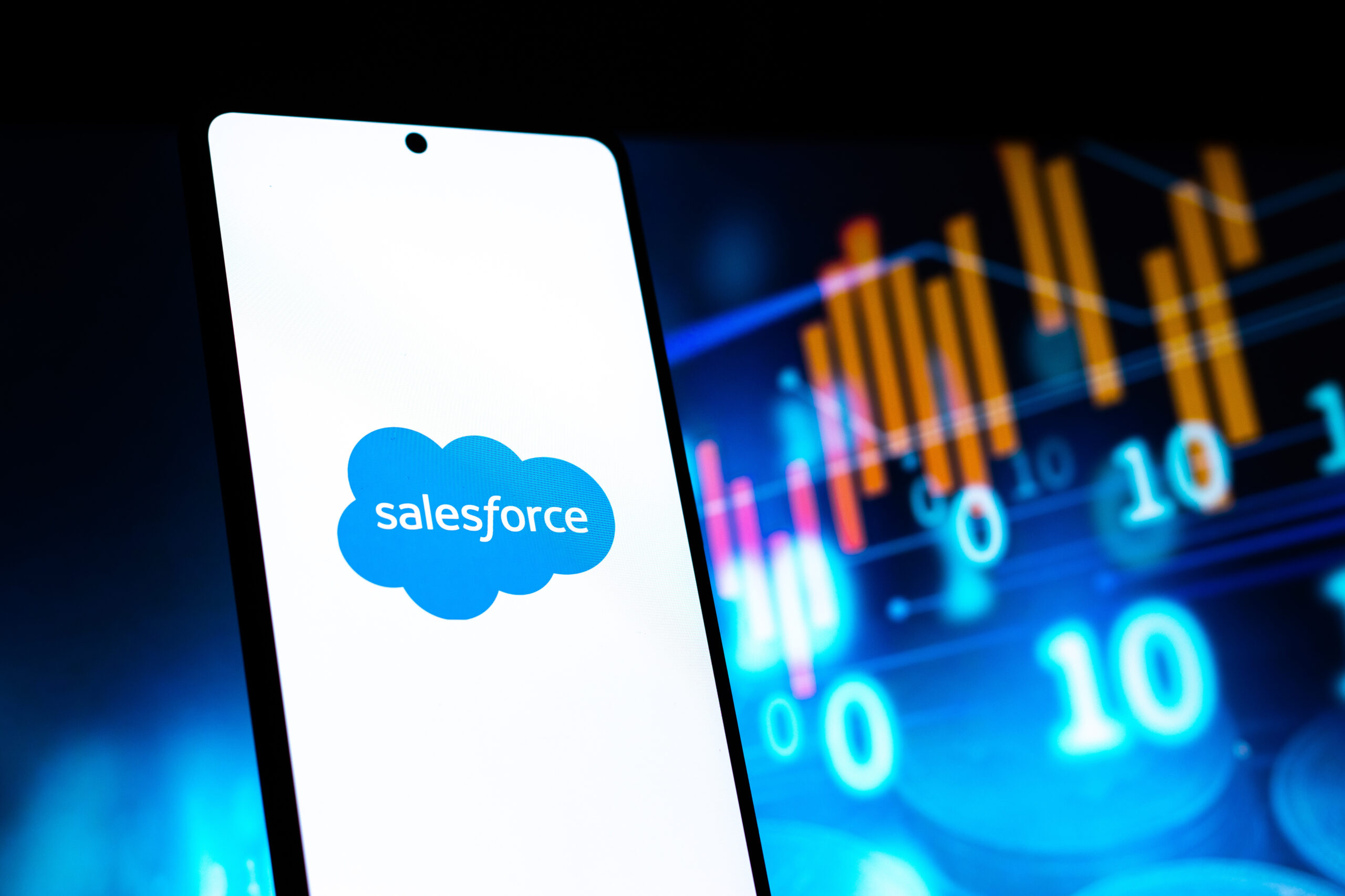 Managed Services - Salesforce on phone screen